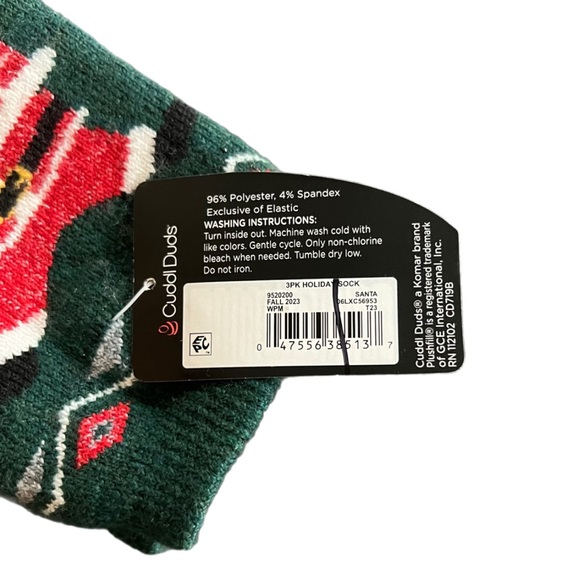 NEW Cuddl Duds Holiday Lounge Socks 3 Pack - Picture 3 of 6
